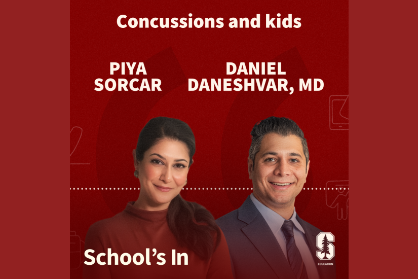 Album cover of episode with Piya Sorcar and Daniel Daneshvar entitled Concussions and kids: What to know and when to act