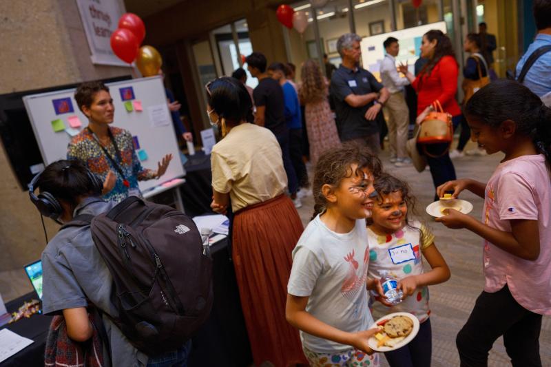 LDT student Marielle Burt presents Our Futures Forum, which guides students to investigate local climate issues. (Photo: Ryan Zhang)