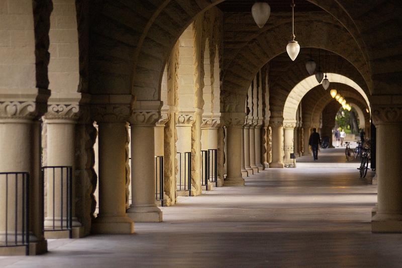 Photo of corridor in Stanford quad