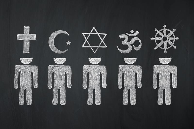 illustration of different religions