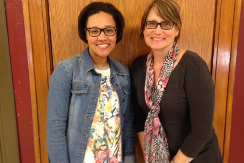 Kristin Richardson and Frances Pasternik of Capitol Hill High School in Oklahoma
