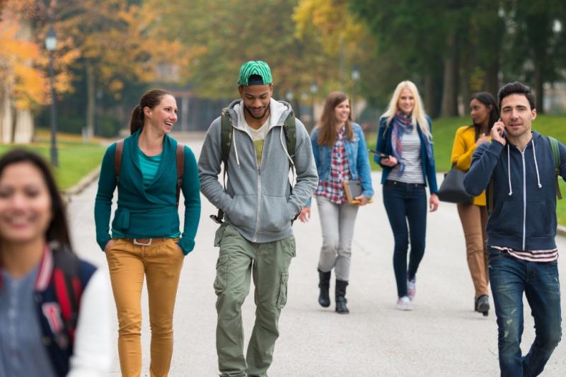Picture of students walking