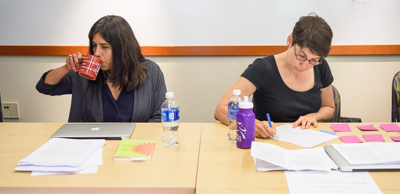 A recent Faculty Writers’ Retreat offered assistant professors Marilia Librandi-Rocha and Sarah Levine an opportunity for uninte